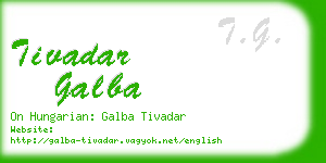 tivadar galba business card